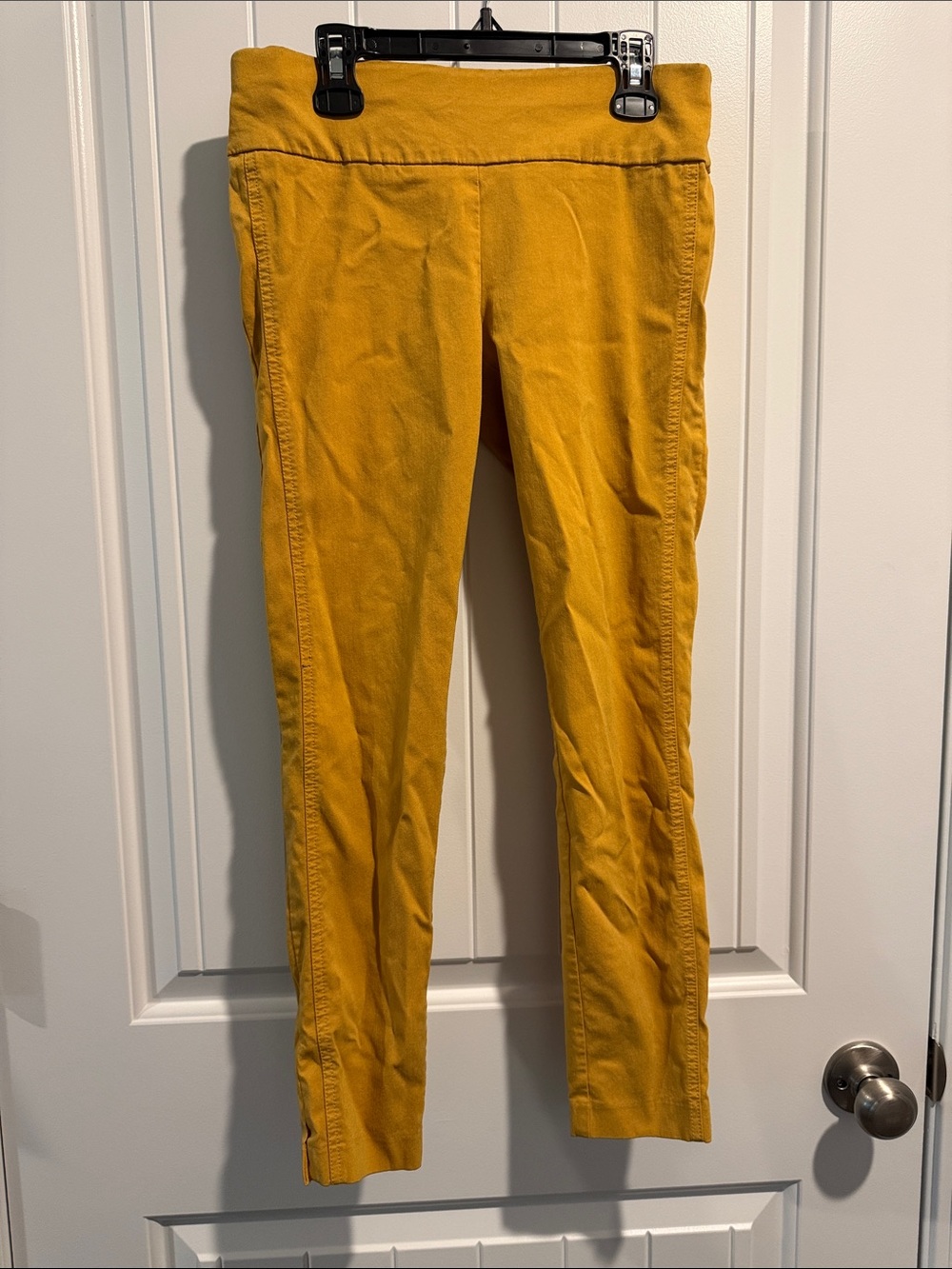 Mustard Yellow Stretch Pull-On Pants